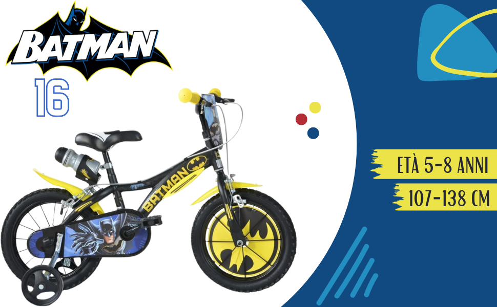 Bicicletta Bambino Dino Bikes Marvel BATMAN 16