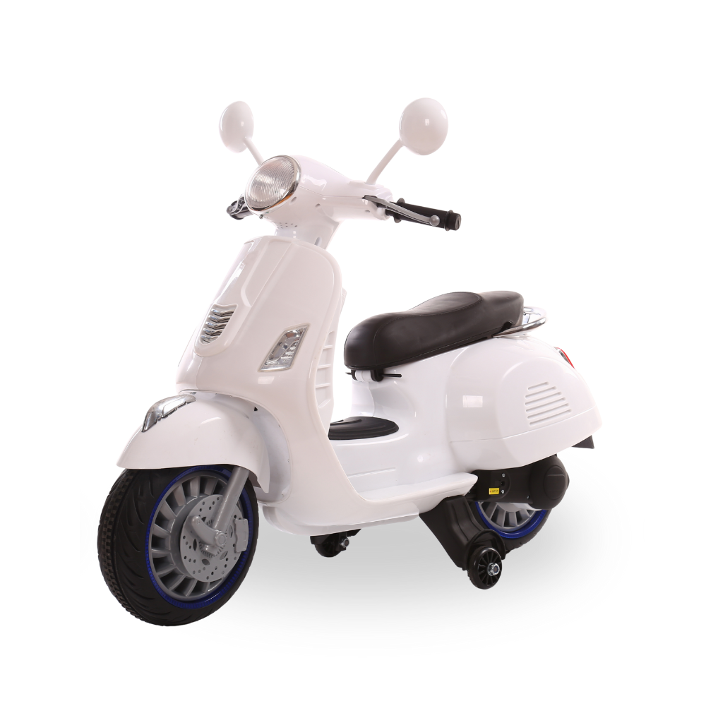 Moto Elettrica Per Bambini Scooter Happy 12V -Bianco