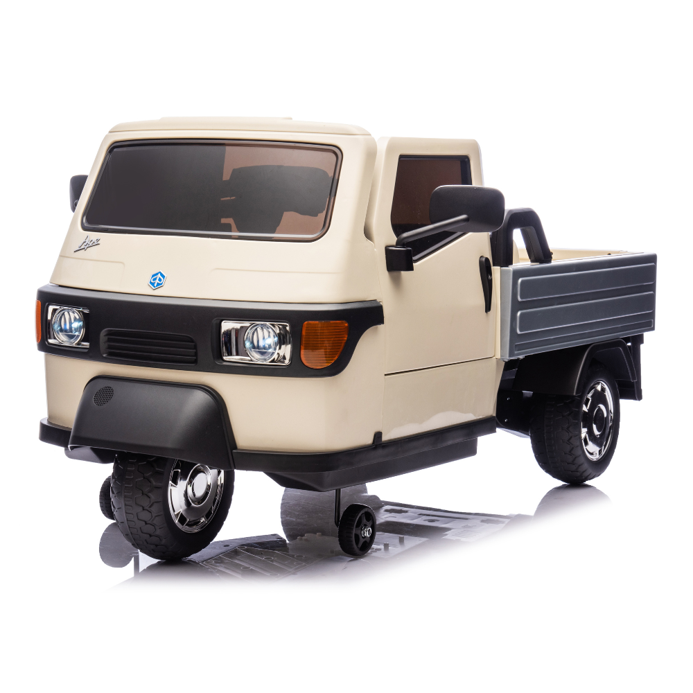 Image of Triciclo Elettrico Piaggio Ape Car Per Bambini -Beige