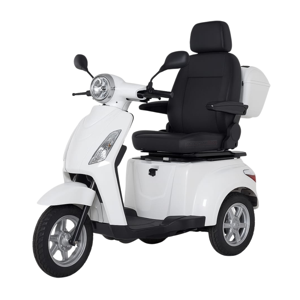 Z-TECH ZT-15-C Trilux Plus – Scooter Elettrico 3 Ruote per Anziani e Disabili-Bianco