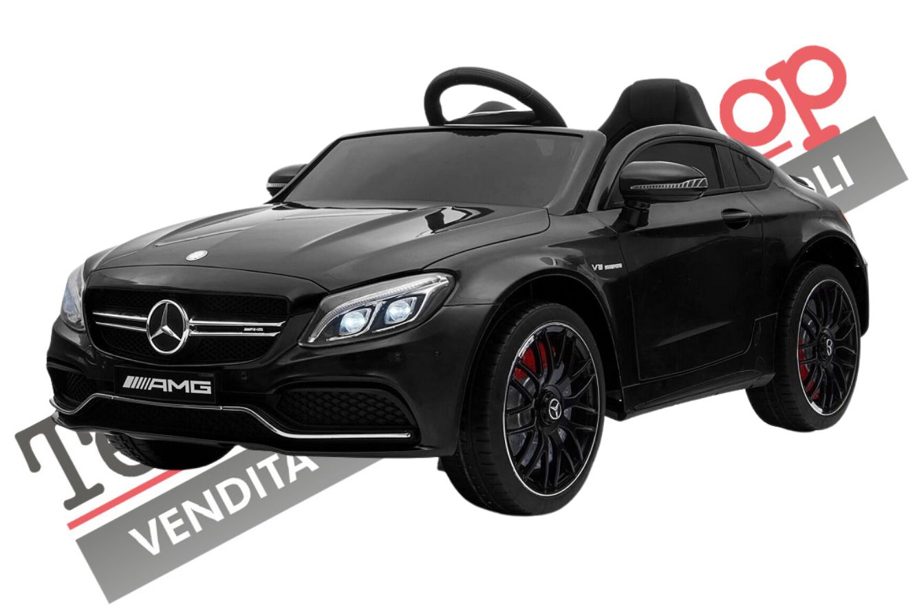 Auto Macchina Elettrica per Bambini Mercedes C63 AMG 12V -Nero