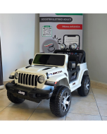 Auto Elettrica per Bambini JEEP FIAT Wrangler RUBICON 12V Mp3-Bianco  (Espositiva)