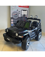 Auto Elettrica per Bambini JEEP FIAT Wrangler RUBICON 12V Mp3-Nero  (Espositiva)