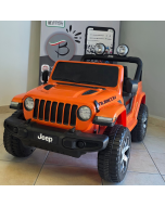 Auto Elettrica per Bambini JEEP FIAT Wrangler RUBICON 12V Mp3-Arancione  (Espositiva)