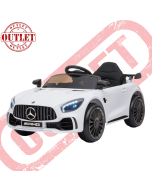 Auto Elettrica Per Bambini Mercedes GTR GT-R AMG 12V Small-Bianco - Seconda Scelta