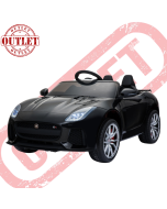 Auto Elettrica Per Bambini Jaguar F-Type SVR 12V - Sedile in Pelle-Nero - Seconda Scelta