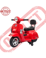 Moto Scooter Elettrico per Bambini Piaggio Mini Vespa PX Small 6V -Rosso - Seconda Scelta