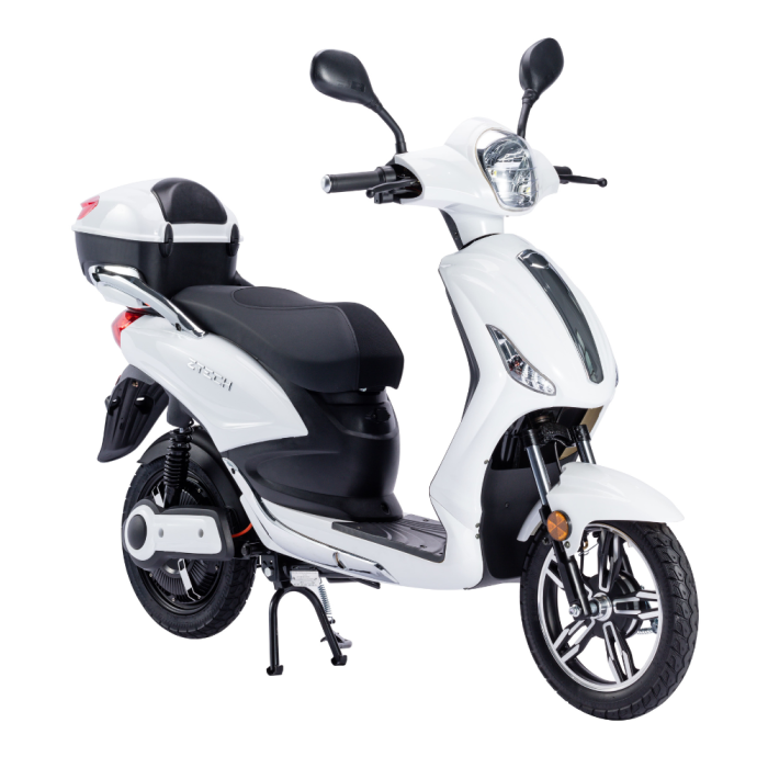 Bicicletta Elettrica Scooter Z-TECH ZT-09-TA NEW 250W 12 Ah 48V Batteria Piombo-Bianco