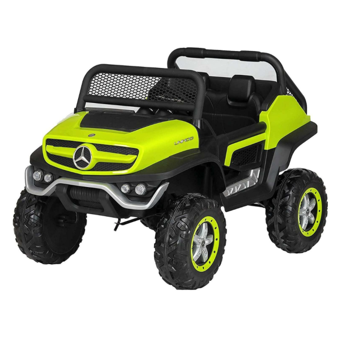 Auto Elettrica per Bambini Mercedes Unimog 12V 2 Posti Monitor Touchscreen Mp4-Verde