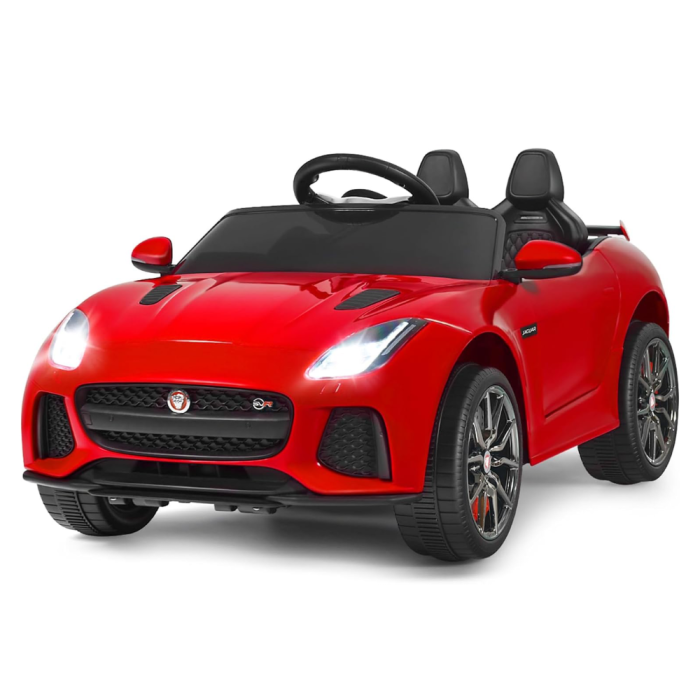 Auto Elettrica per Bambini Jaguar F-TYPE SVR 12V - Sedile in Pelle --Rosso
