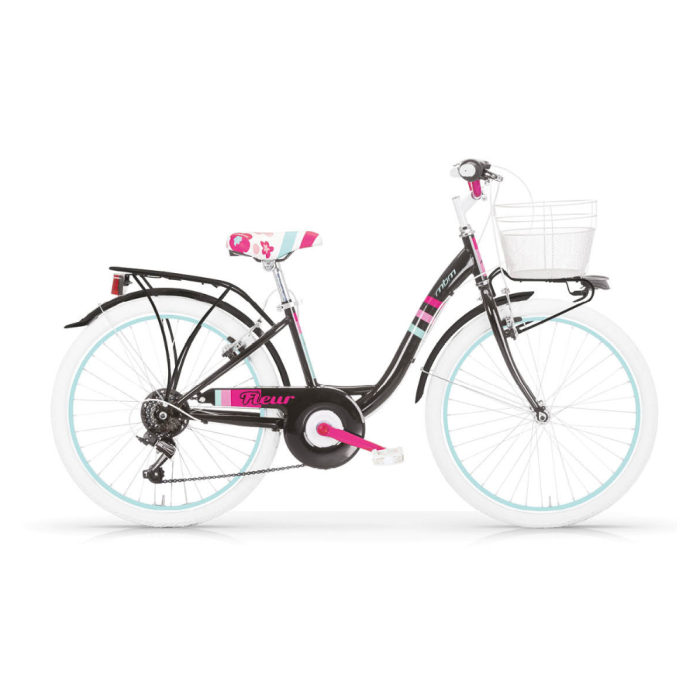 Bici Bambina MBM Fleur 24" 6 Velocità-Nero