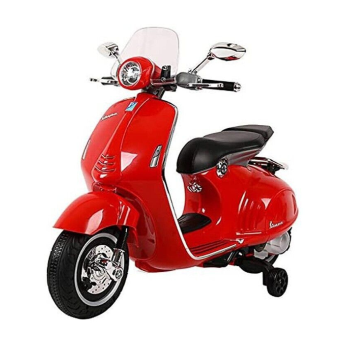 Moto elettrica per Bambini Piaggio Vespa 946 12V con Parabrezza-Rosso