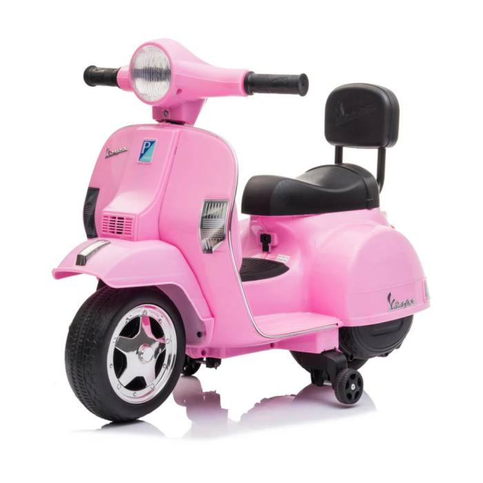 Moto Scooter Elettrico per Bambini Piaggio Mini Vespa PX Small  6V-Rosa
