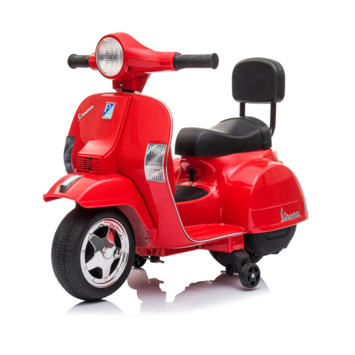 Moto Scooter Elettrico per Bambini Piaggio Mini Vespa PX Small  6V-Rosso