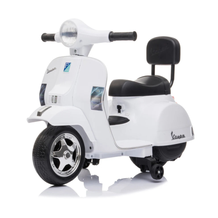 Moto Scooter Elettrico per Bambini Piaggio Mini Vespa PX Small  6V-Bianco