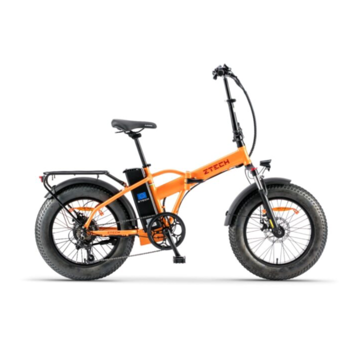 Bicicletta Elettrica Z-Tech ZT-89-F Folding Etna Telaio (Dritto) 250W 10.4Ah 36V Batteria Litio-Arancione