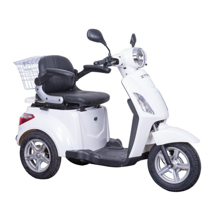 Scooter Z-TECH ZT-15-E "TRILUX PLUS"  3 RUOTE Differenziale per Disabili e Anziani-Bianco