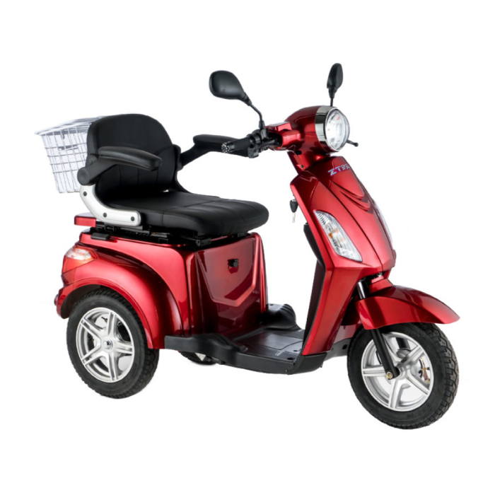 Scooter Z-TECH ZT-15-E "TRILUX PLUS"  3 RUOTE Differenziale per Disabili e Anziani-Rosso