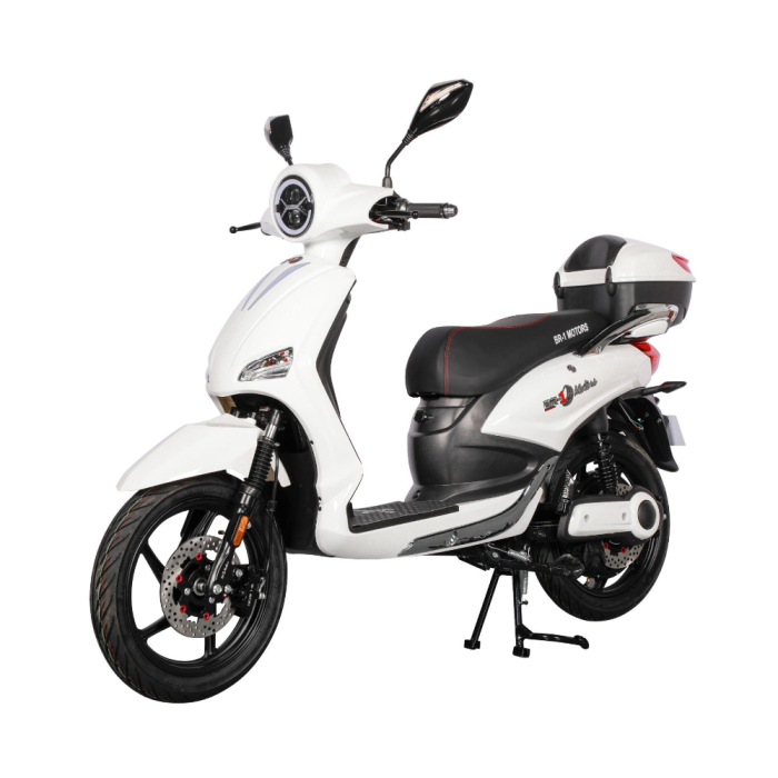 Scooter Elettrico BR-1 Sport 800W 20Ah 48V Batteria a Piombo - Immatricolabile-Bianco