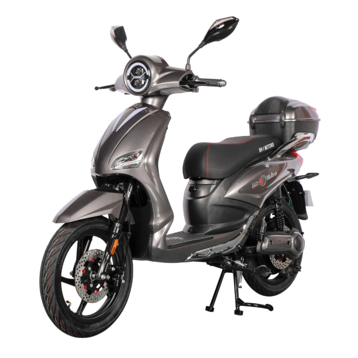Scooter Elettrico BR-1 Sport 800W 20Ah 48V Batteria a Piombo - Immatricolabile-Grigio