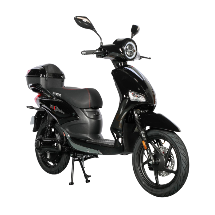 Scooter Elettrico BR-1 Sport 800W 20Ah 48V Batteria a Piombo - Immatricolabile- Nero Lucido