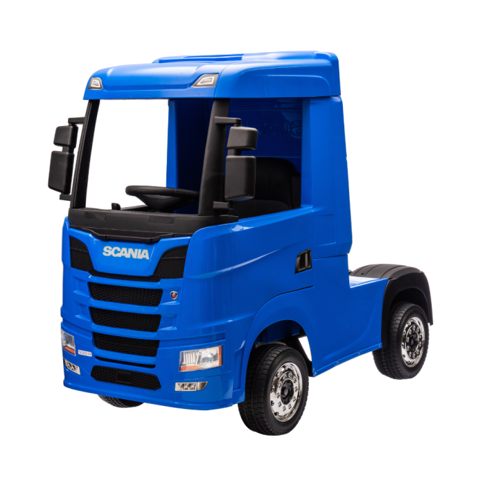 Camion Elettrico Per Bambini  Scania 24V Porte Apribili-Blu