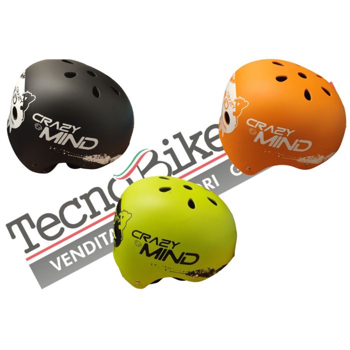 Casco Caschetto Protezione Sport Crazy Mind Omologato Misura Regolabile