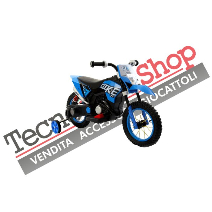Moto Motocicletta Elettrica Bambini Moto Cross Ruote in Gomma 6V
