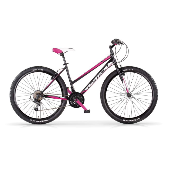 Bicicletta Donna MTB MBM District 27,5" con Cambio 18 Velocità-Nero