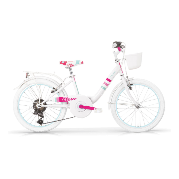 Bici Bambina MBM Fleur 20"- 6 Velocità -Bianco