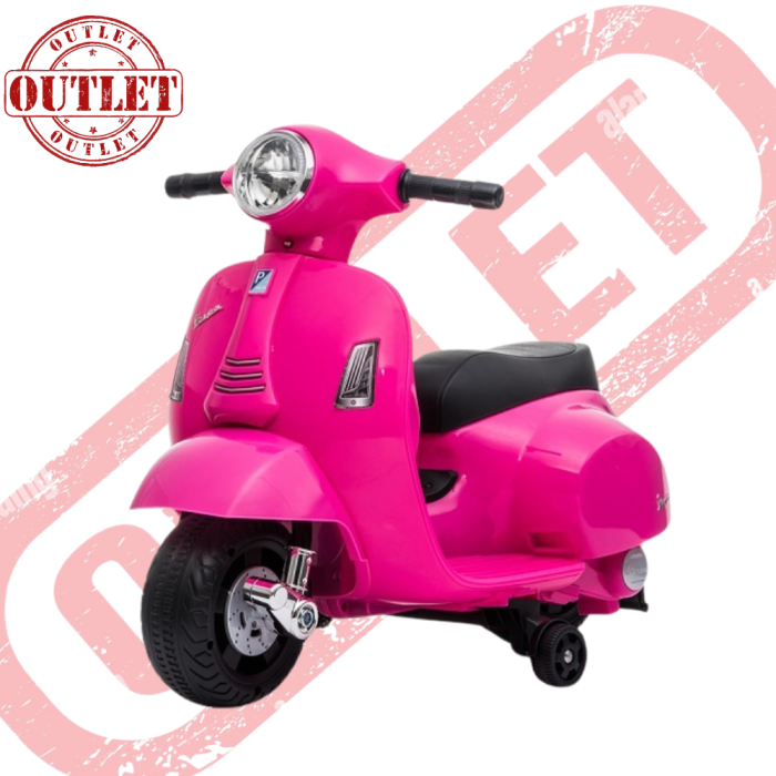 Moto Scooter Elettrico per Bambini Piaggio Vespa Mini GTS Super 6V- Rosa - Seconda Scelta