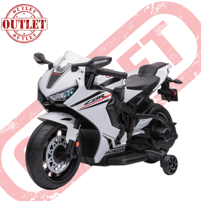 Moto Elettrica per Bambini Honda CBR 1000 RR 12V-Bianco-(Seconda Scelta)