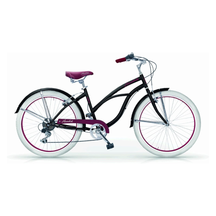 Bici  Cruiser MBM HONOLULU DONNA Ruota 26"-Nero
