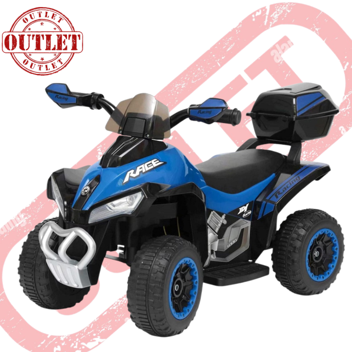 Quad Elettrico Per Bambini  Tecnobike Shop  ATV Mini Quad Deluxe 6V (Seconda scelta)-Blu