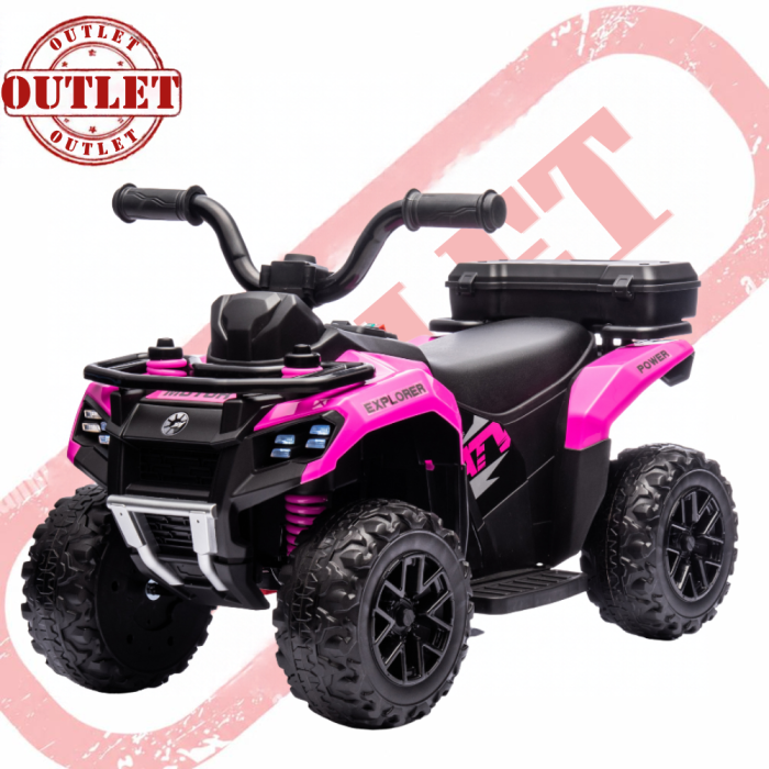 Quad Elettrico Per Bambini  Mini Quad Safari 6V-Rosa - Seconda Scelta