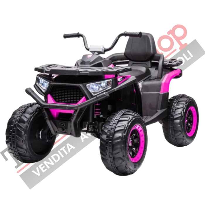 Quad Elettrico per Bambini ATV OUTLANDER PRO 12V con Radiocomando-Rosa