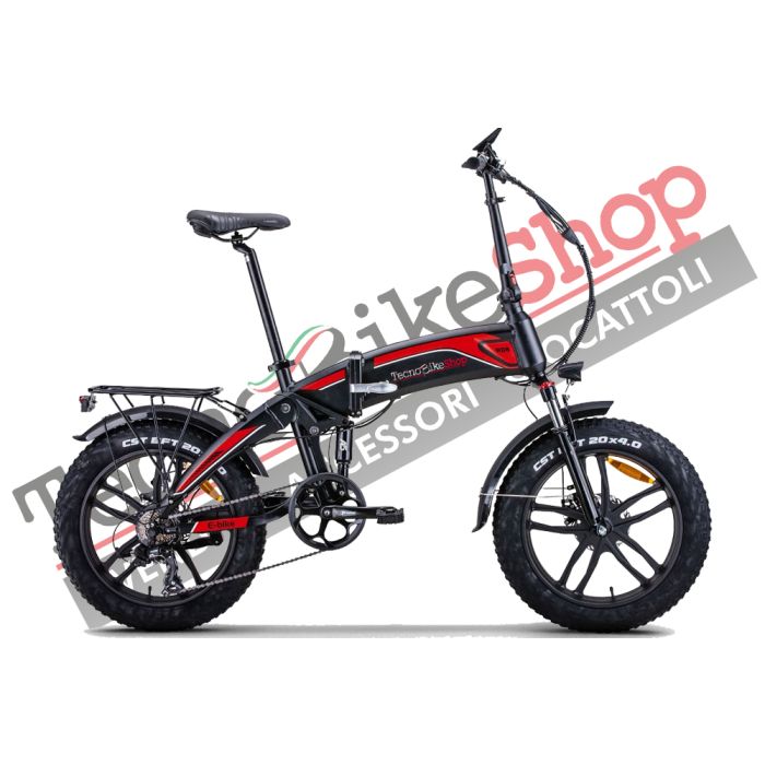 Bici Elettrica Pieghevole E-BIKE Fat Bike RKS RD08 Sport Bike Dallas Luxury 250w 48v-Rosso
