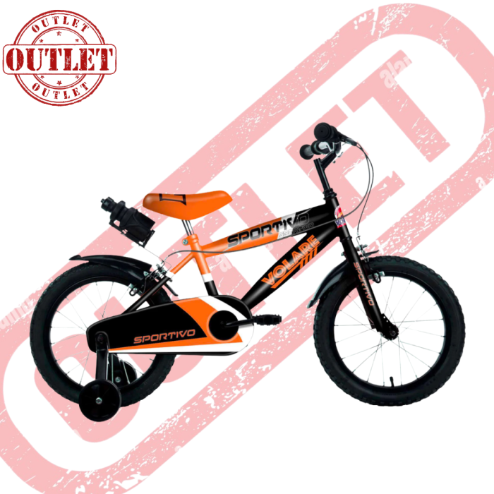 Bicicletta Bambino Movimento a Sfera Volare Sportivo 14"- Arancione - Seconda Scelta