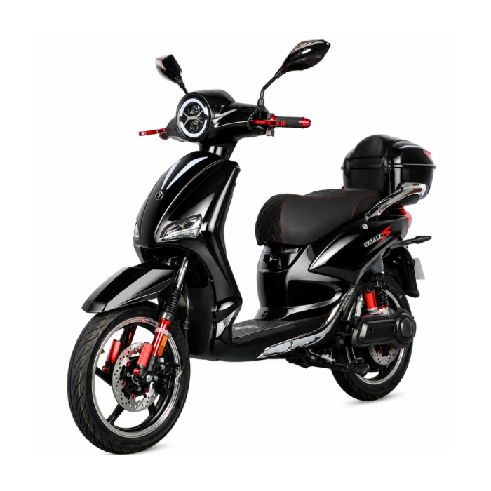 Bici Elettrica Scooter Velocipede Vitale Sport 800W 35Ah 48V Batteria a Litio-Nero Lucido