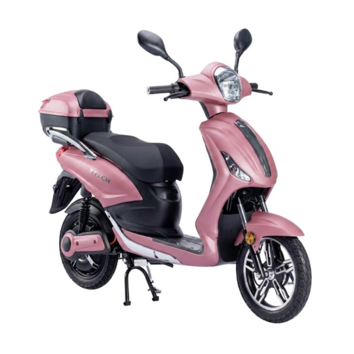 Bicicletta Elettrica Scooter Z-TECH ZT-09-TA NEW 250W 12 Ah 48V Batteria Piombo-Rosa Matt