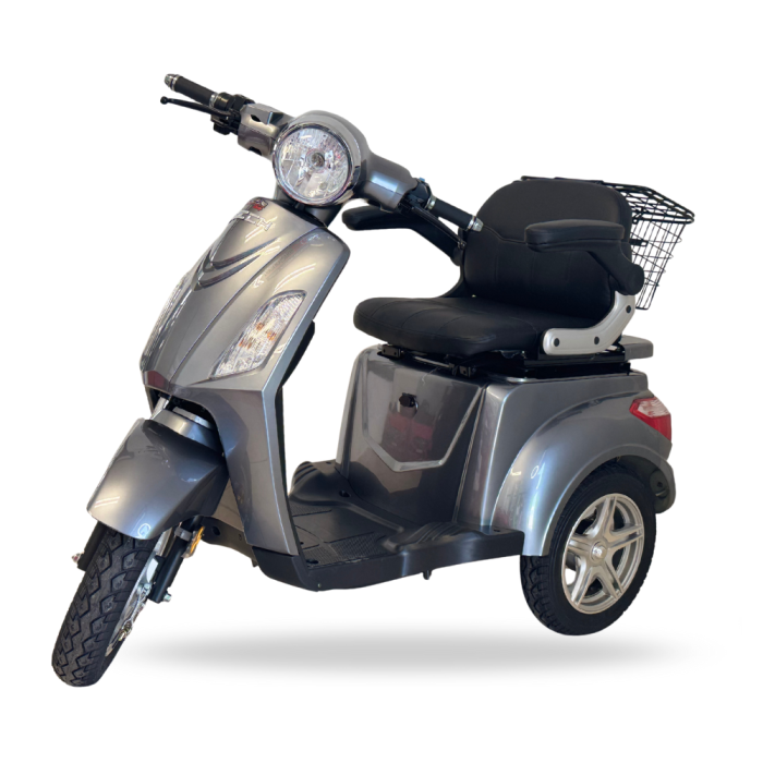 Scooter Z-TECH ZT-15-E "TRILUX PLUS"  3 RUOTE Differenziale per Disabili e Anziani-Grigio 