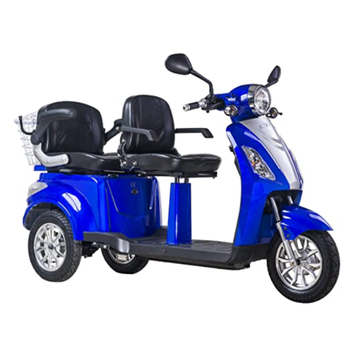 Scooter Z-TECH ZT-18 "TRILUX PLUS" 3 RUOTE 2 Posti Differenziale per Disabili e Anziani-Blu