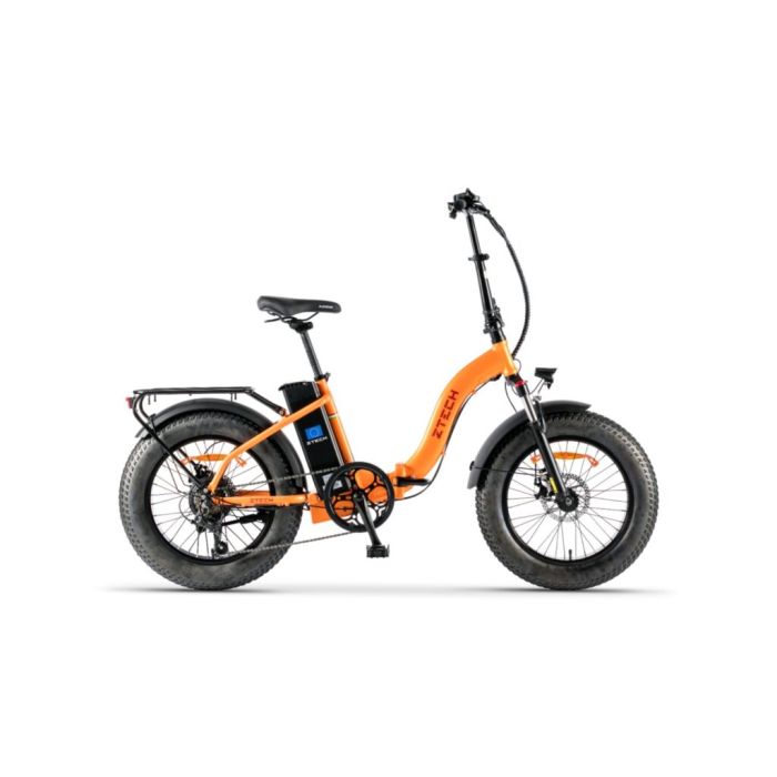 Bicicletta Elettrica Pieghevole Z-Tech ZT-89-D Folding Etna 2.0 250W(500W) 13Ah 48V Litio-Arancione