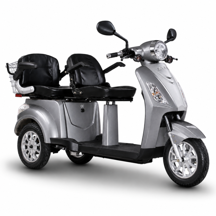 Scooter Z-TECH ZT-18 "TRILUX 3.0" 3 RUOTE 2 Posti Differenziale Anziani-Grigio 