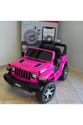 Auto Elettrica per Bambini JEEP FIAT Wrangler RUBICON 12V Mp4-Rosa  (Espositiva)