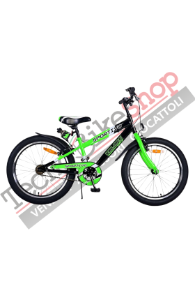 Bicicletta Bambino Movimento a Sfera Volare Sportivo 20" 1 Velocità-Verde