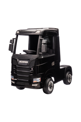 Camion Elettrico Per Bambini  Scania 24V Porte Apribili-Nero