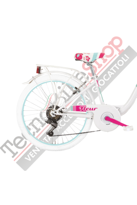 Bici Bambina MBM Fleur 24" 6 Velocità-Bianco