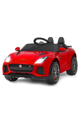 Auto Elettrica per Bambini Jaguar F-TYPE SVR 12V - Sedile in Pelle --Rosso