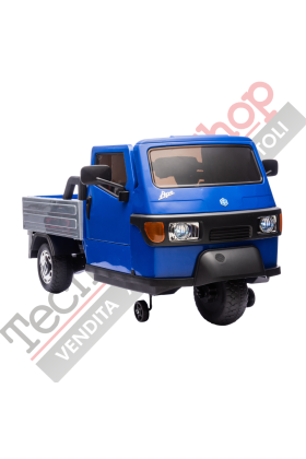 Triciclo Elettrico Piaggio Ape Car Per Bambini -Blu